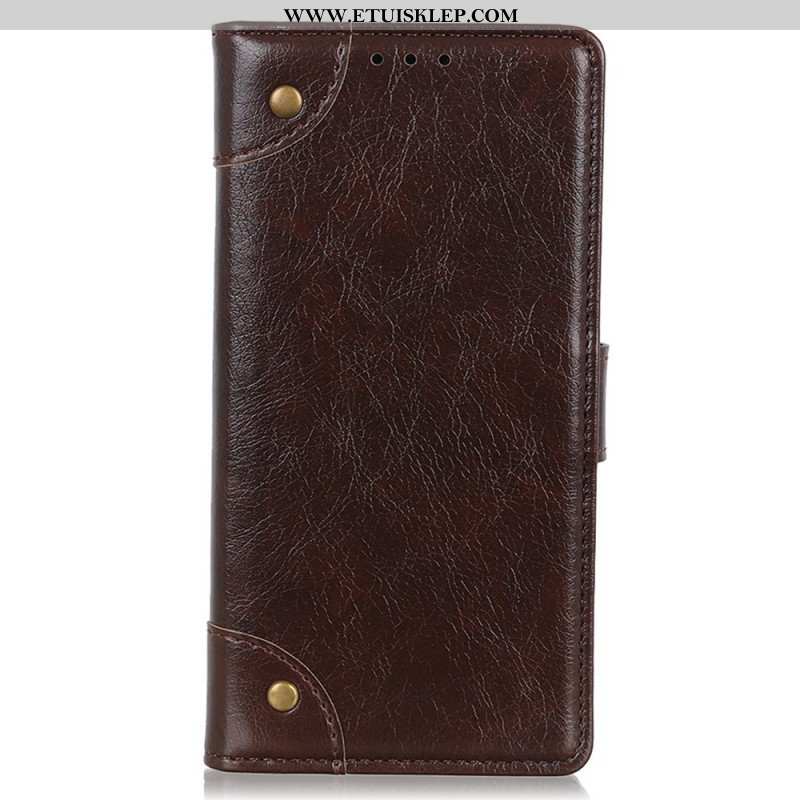 Etui Folio do Xiaomi 12T / 12T Pro Nity W Stylu Vintage Ze Skóry Nappa